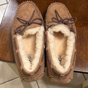 UGG Tan Suede Moccasin with Cream Lining
